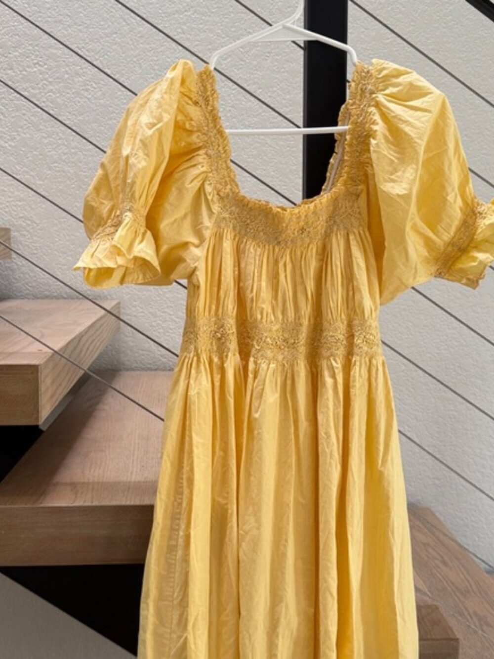 DÔEN Net Sustain Eclipse Embroidered Organic Cotton- Poplin Midi Dress - Picture 9 of 12